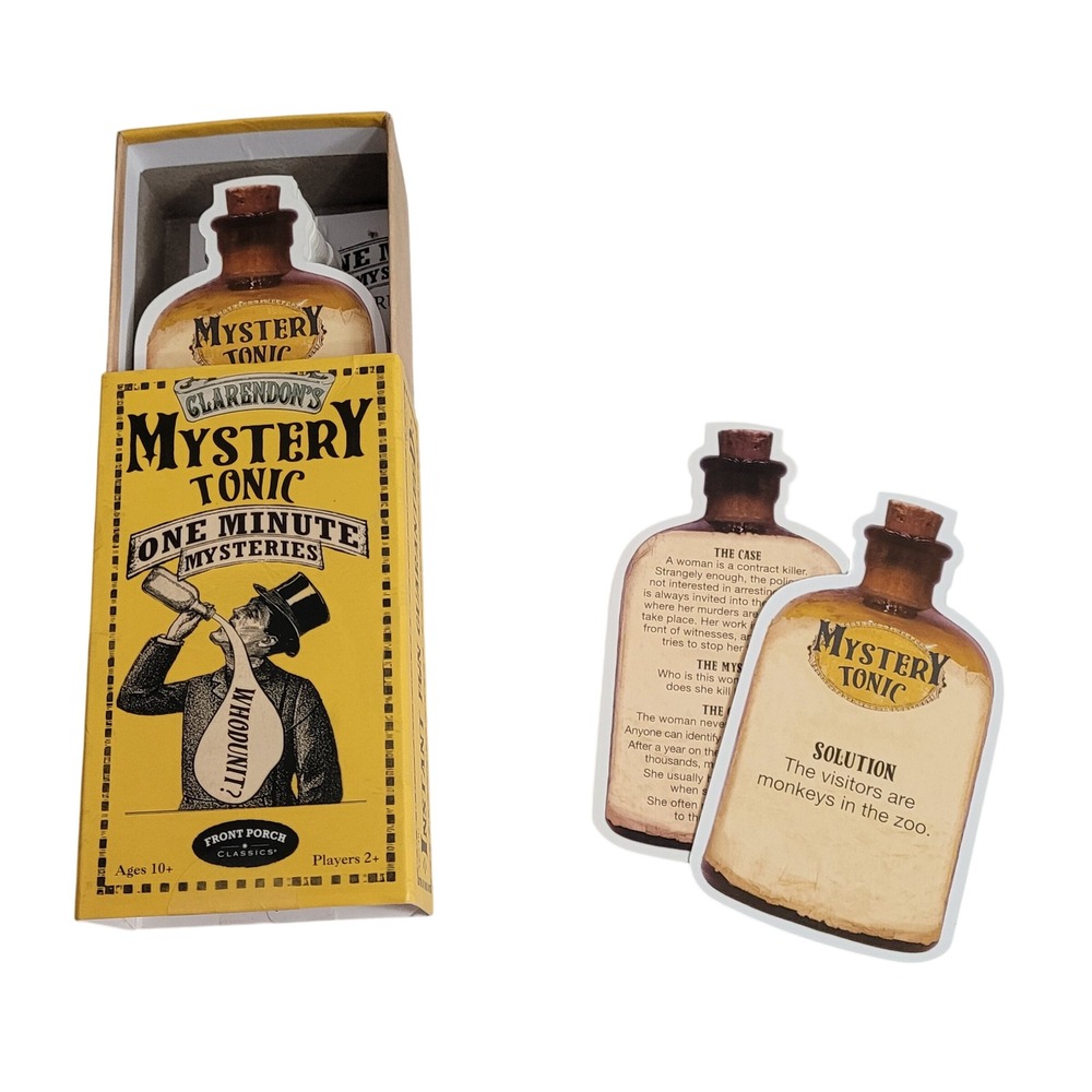 Front Porch Classics Mystery Tonic One Minute Mysteries Game Yellow Clues Fun